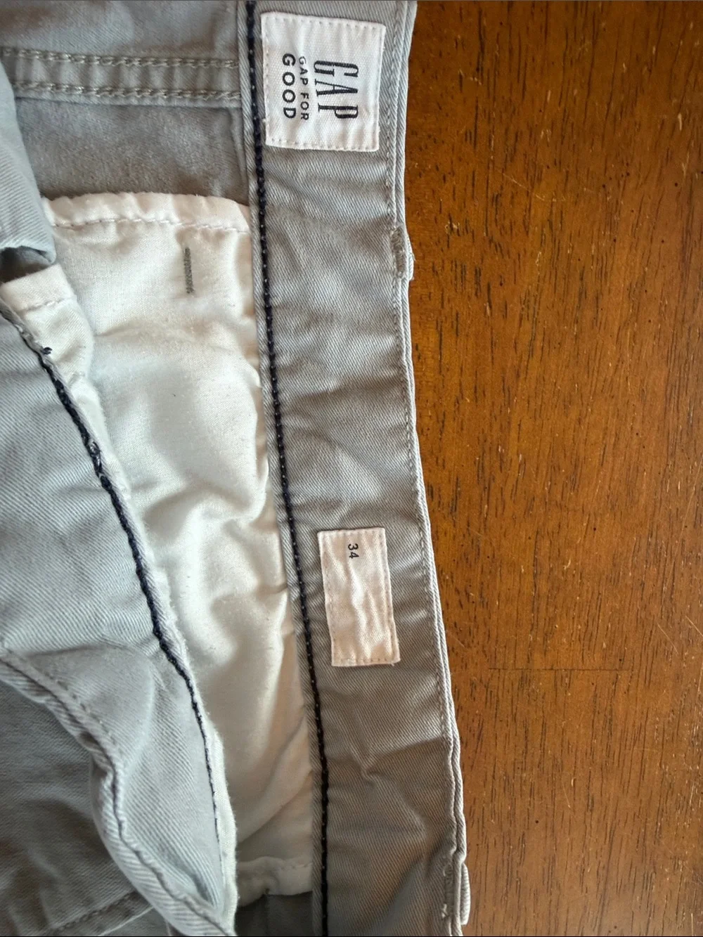 GAP Men’s Casual Cotton Chino Shorts - Light Grey/Stone